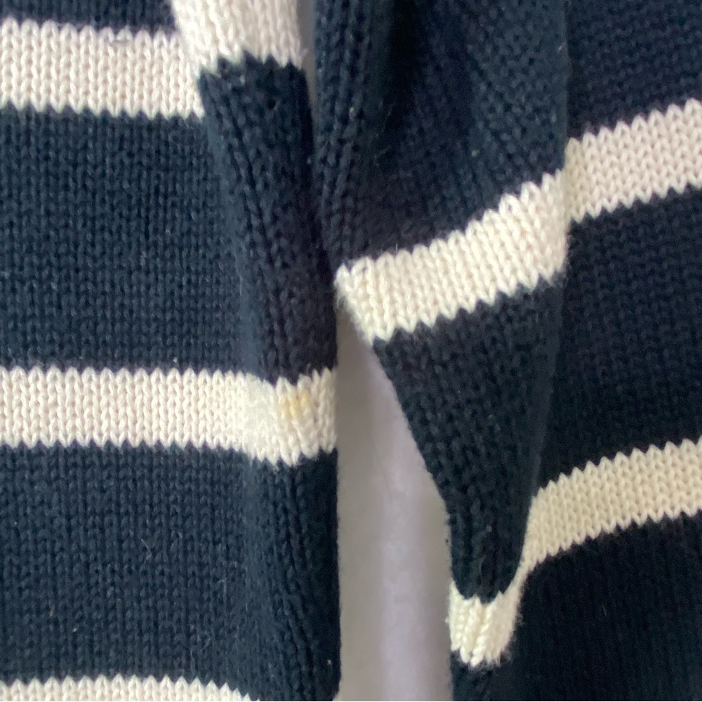 Lauren Ralph Lauren blk & wht boating yachting equestrian sweater. Size Medium - Picture 6 of 12